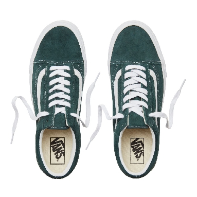 Vans Suede Old Skool Classic Mens Womens - (Pig Suede) Darkest Spruce/True White VA38G1U5J Shoes