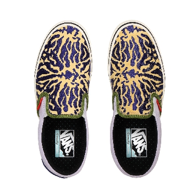 Vans Bugs ComfyCush Slip-On Multicolour Classic Womens - (Bugs) Blueprint VN0A3WMDWWG Shoes