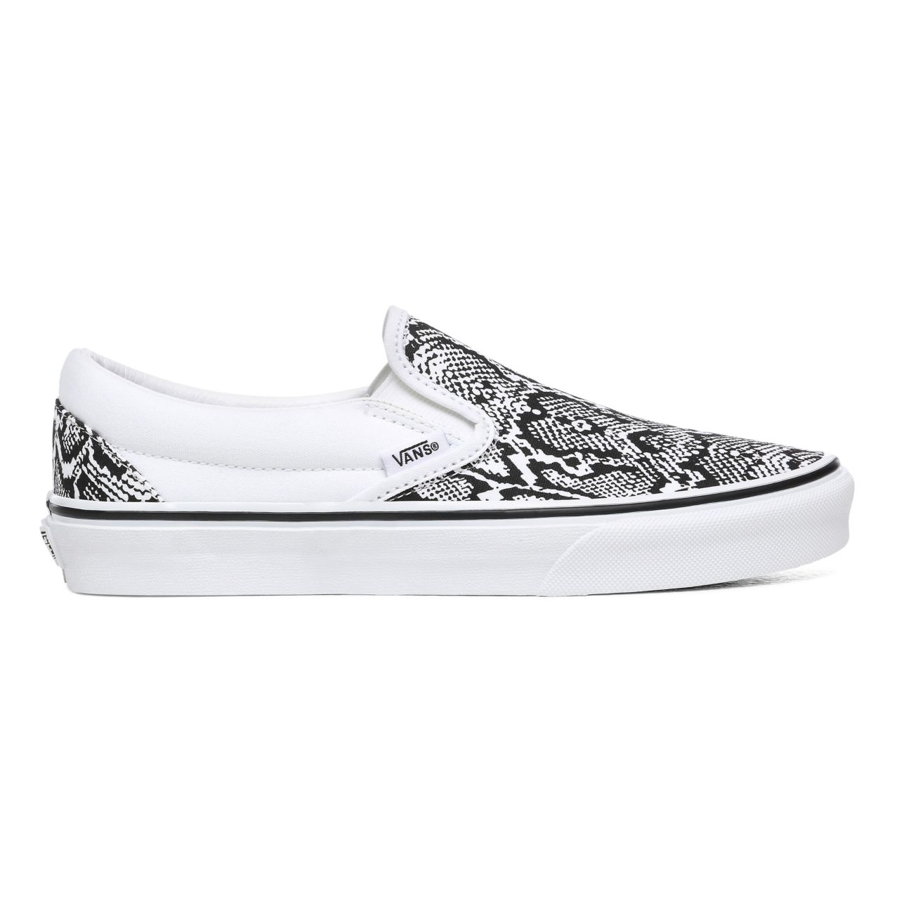 Vans Python Classic Slip-On Black Classic Womens - (Python) White/True White VN0A4U38WTQ Shoes