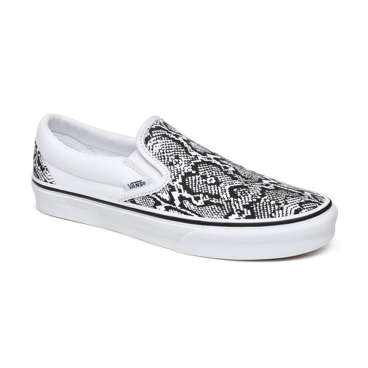 Vans Python Classic Slip-On Black Classic Womens - (Python) White/True White VN0A4U38WTQ Shoes