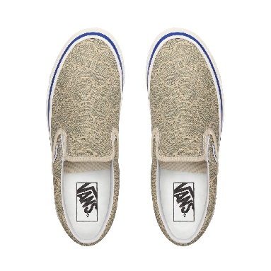 Vans Anaheim Factory Classic Slip-On 98 DX Beige Classic Womens - (Anaheim Factory) Og Wave/Og Cream VN0A3JEXWVR Shoes