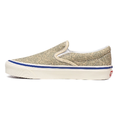 Vans Anaheim Factory Classic Slip-On 98 DX Beige Classic Womens - (Anaheim Factory) Og Wave/Og Cream VN0A3JEXWVR Shoes