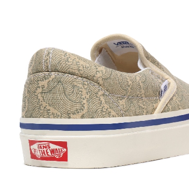 Vans Anaheim Factory Classic Slip-On 98 DX Beige Classic Womens - (Anaheim Factory) Og Wave/Og Cream VN0A3JEXWVR Shoes