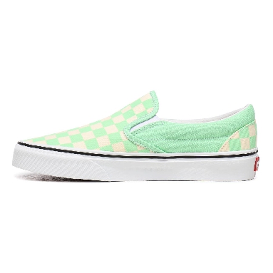 Vans Checkerboard Classic Slip-On Green Classic Womens - (Checkerboard) Green Ash/True White VN0A4U38WS1 Shoes