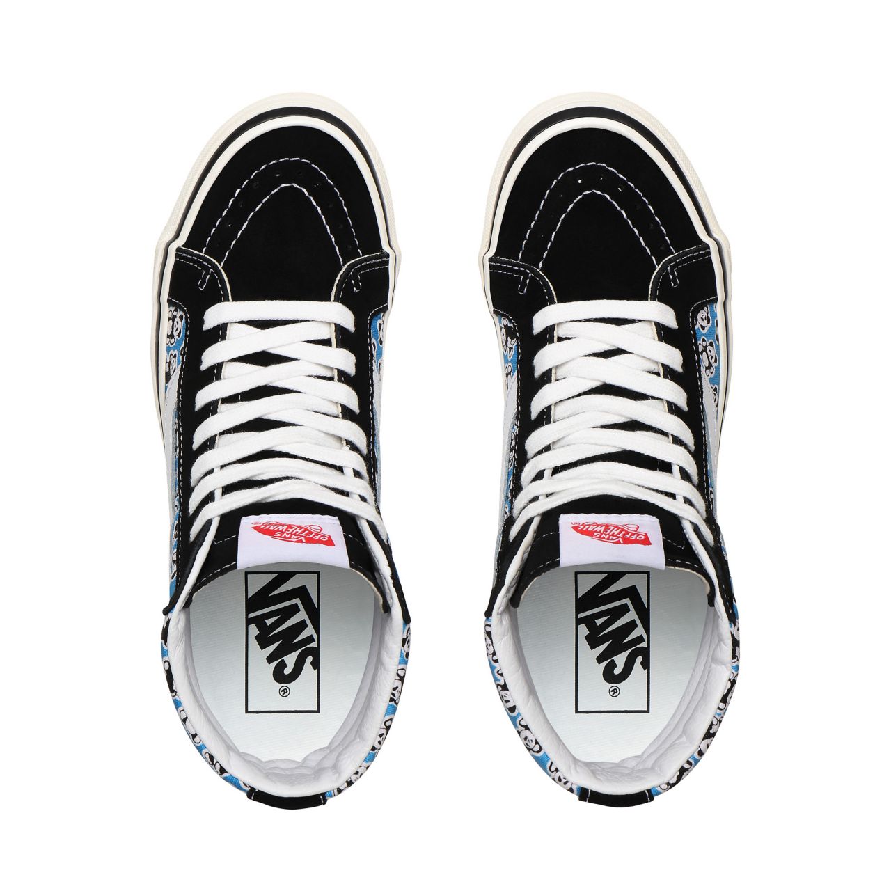 Vans Anaheim Factory Sk8-Hi 38 DX Blue Classic Womens - (Anaheim Factory) Og Pandas/Og Black/Og Blue VN0A38GFXHI Shoes