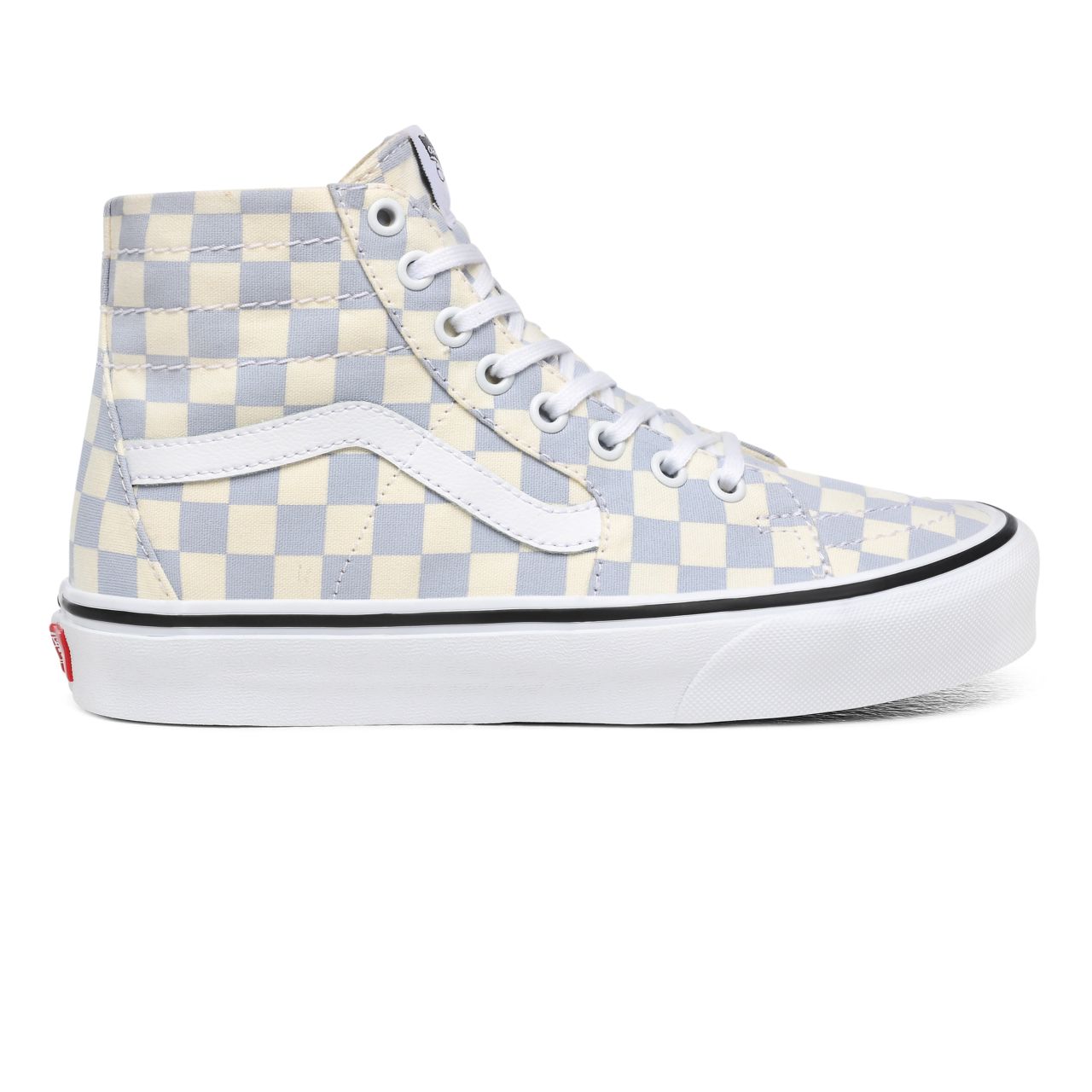 Vans Checkerboard Sk8-Hi Tapered Blue Classic Womens - (Checkerboard) Zen Blue/True White VN0A4U16XHX Shoes