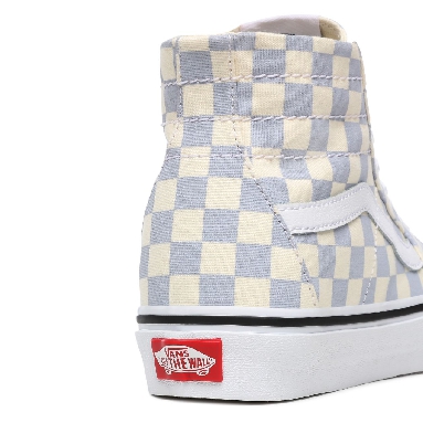 Vans Checkerboard Sk8-Hi Tapered Blue Classic Womens - (Checkerboard) Zen Blue/True White VN0A4U16XHX Shoes