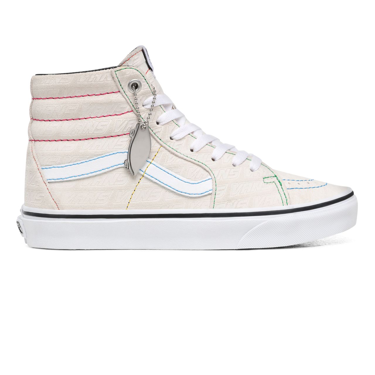 Vans Emboss Sk8-Hi White Classic Womens - (Vans Emboss) White/True White VN0A4U3CXGH Shoes