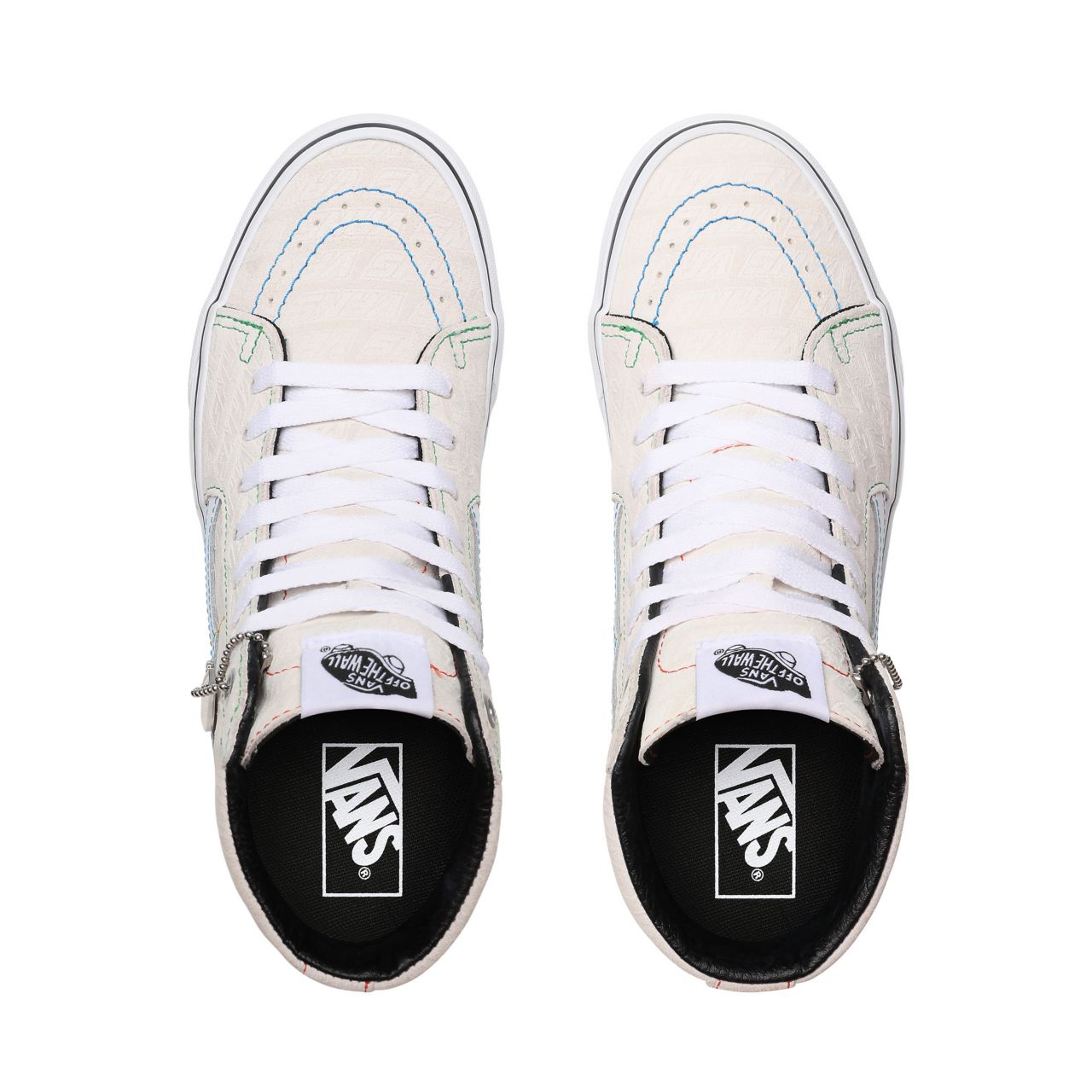 Vans Emboss Sk8-Hi White Classic Womens - (Vans Emboss) White/True White VN0A4U3CXGH Shoes