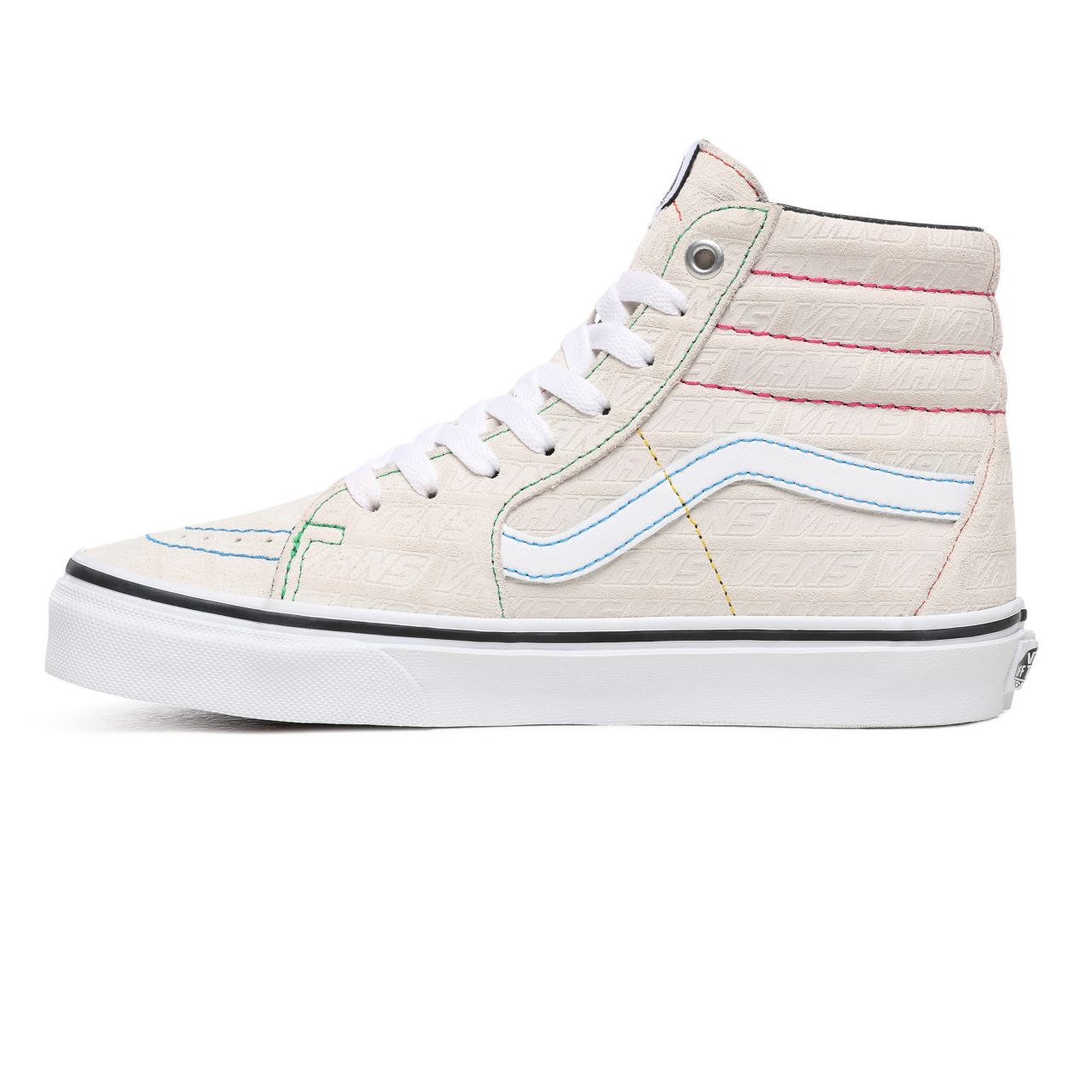 Vans Emboss Sk8-Hi White Classic Womens - (Vans Emboss) White/True White VN0A4U3CXGH Shoes