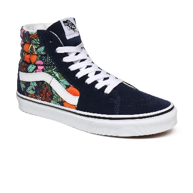 Vans Multi Tropic Sk8-Hi Multicolour Classic Womens - (Multi Tropic) Dress Blues/True White VN0A4U3CWH9 Shoes