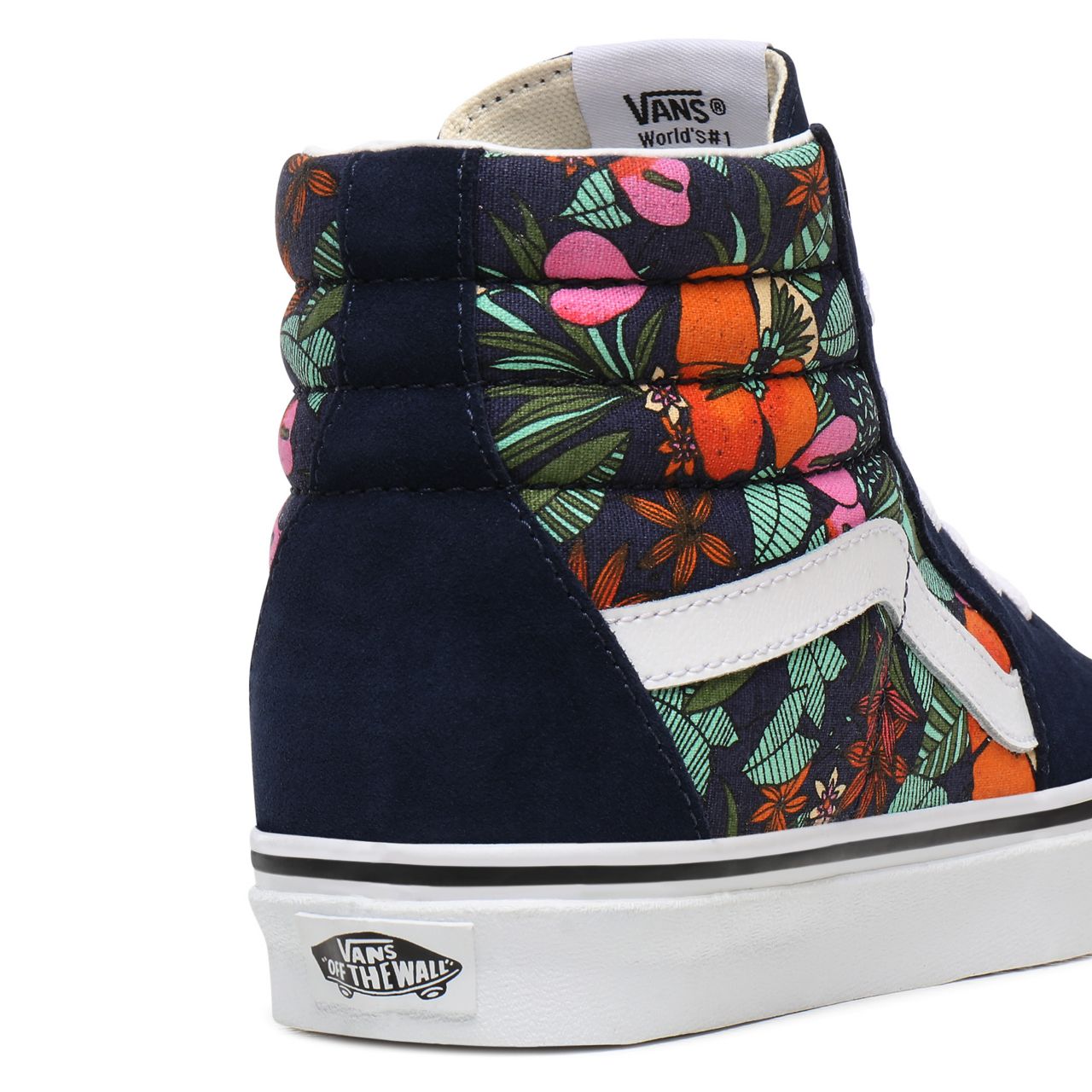 Vans Multi Tropic Sk8-Hi Multicolour Classic Womens - (Multi Tropic) Dress Blues/True White VN0A4U3CWH9 Shoes