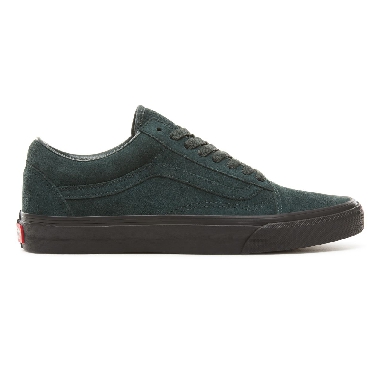 Vans Suede Black Outsole Old Skool Classic Mens Womens - (Black Outsole) Darkest Spruce/Black VA38G1U8U Shoes