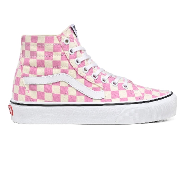 Vans Checkerboard Sk8-Hi Tapered Pink Classic Womens - (Checkerboard) Fuchsia Pink/True White VN0A4U16XHV Shoes