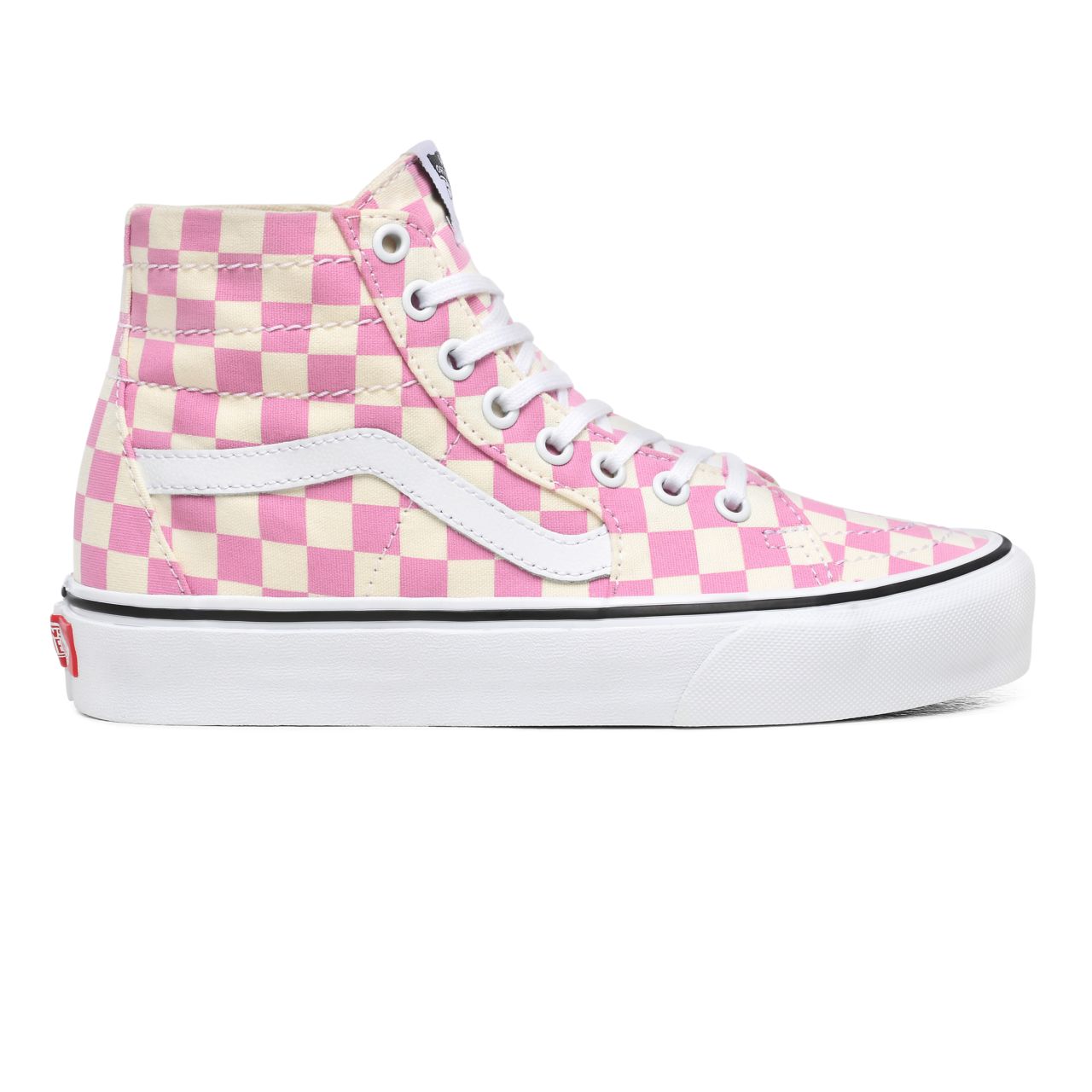 Vans Checkerboard Sk8-Hi Tapered Pink Classic Womens - (Checkerboard) Fuchsia Pink/True White VN0A4U16XHV Shoes