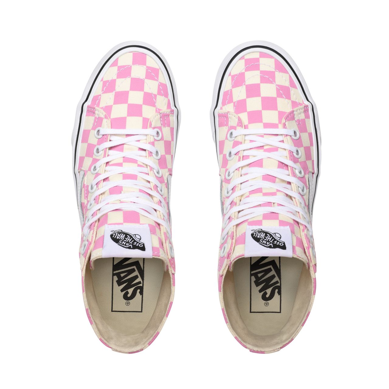 Vans Checkerboard Sk8-Hi Tapered Pink Classic Womens - (Checkerboard) Fuchsia Pink/True White VN0A4U16XHV Shoes