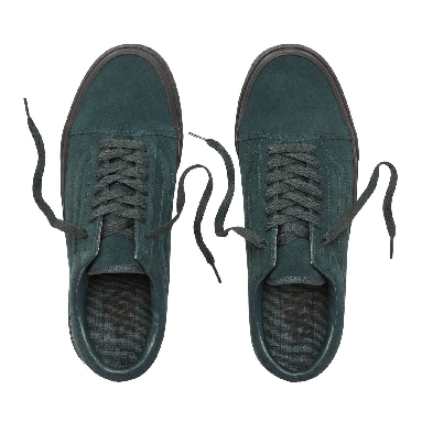 Vans Suede Black Outsole Old Skool Classic Mens Womens - (Black Outsole) Darkest Spruce/Black VA38G1U8U Shoes