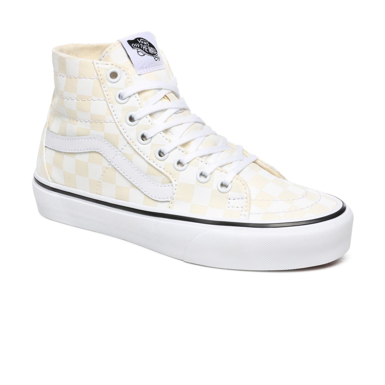 Vans Checkerboard Sk8-Hi Tapered White Classic Womens - (Checkerboard) White/True White VN0A4U16XHW Shoes