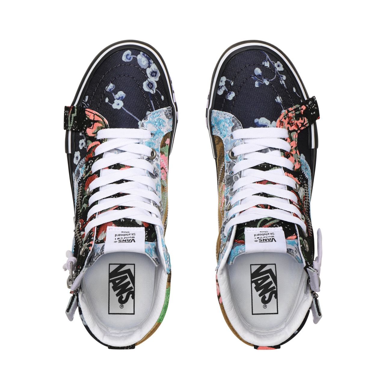 Vans Florals Sk8-Hi Reissue CAP Black Classic Womens - (Florals) Brocade/Black VN0A3WM1XHQ Shoes