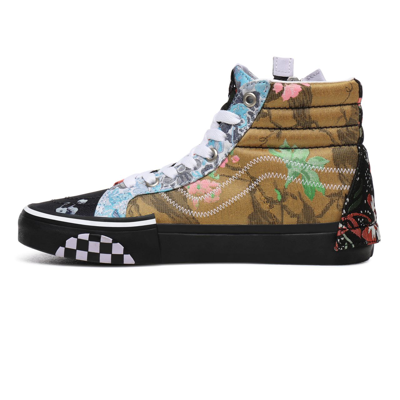 Vans Florals Sk8-Hi Reissue CAP Black Classic Womens - (Florals) Brocade/Black VN0A3WM1XHQ Shoes