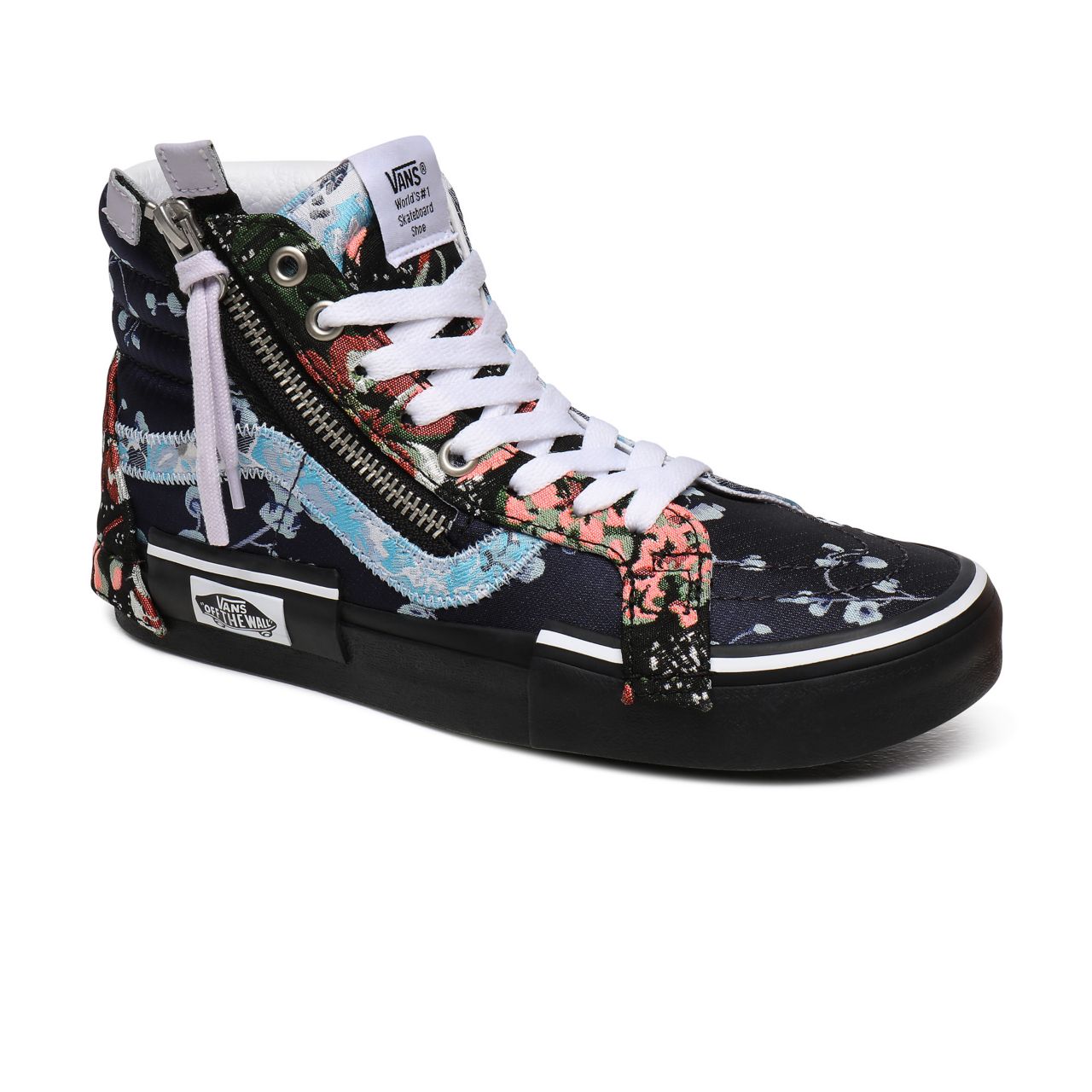 Vans Florals Sk8-Hi Reissue CAP Black Classic Womens - (Florals) Brocade/Black VN0A3WM1XHQ Shoes