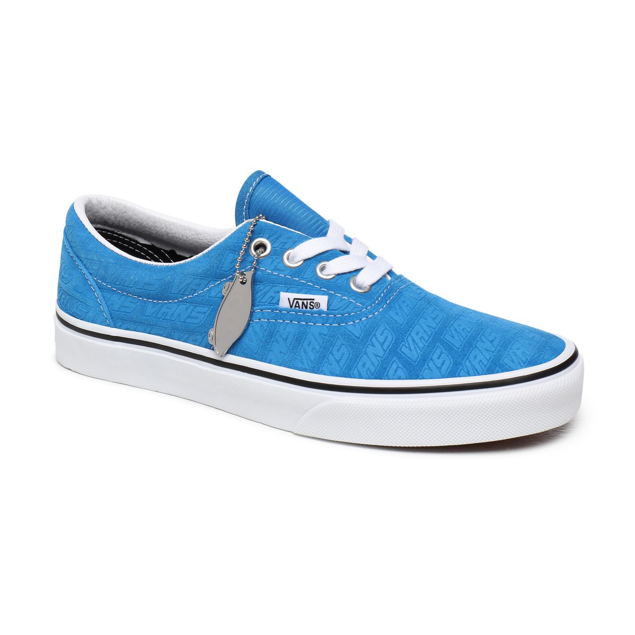 Vans Emboss Era Blue Classic Womens - (Vans Emboss) Mediterranian Blue/True White VN0A4U39X04 Shoes