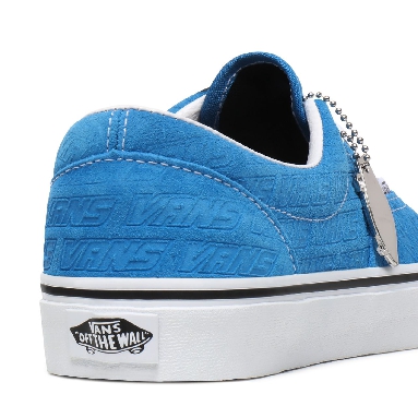 Vans Emboss Era Blue Classic Womens - (Vans Emboss) Mediterranian Blue/True White VN0A4U39X04 Shoes