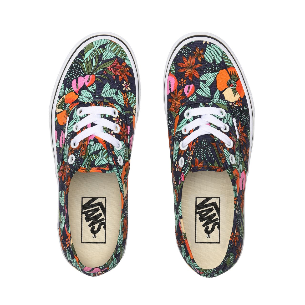 Vans Multi Tropic Authentic Multicolour Classic Womens - (Multi Tropic) Dress Blues/True White VN0A2Z5IWH9 Shoes