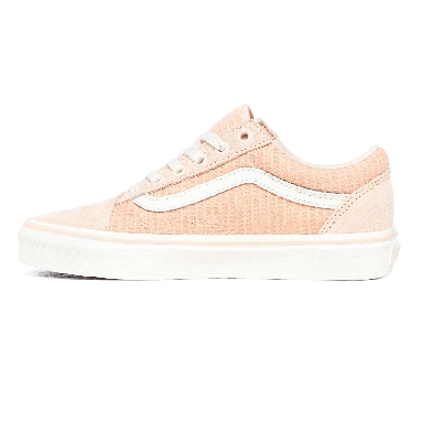 Vans Multi Woven Old Skool Pink Classic Womens - (Multi Woven) Creme De Peche/Snow White VN0A4U3BXF4 Shoes