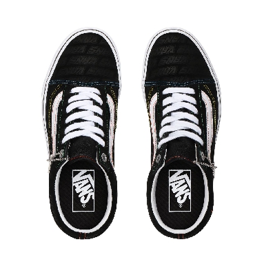 Vans Emboss Old Skool Black Classic Womens - (Vans Emboss) Black/True White VN0A4U3BX00 Shoes