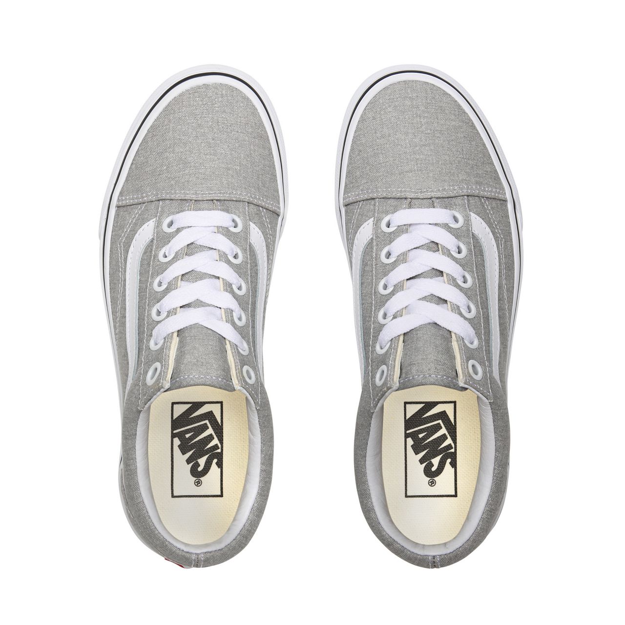 Vans Old Skool Grey Classic Womens - Silver/True White VN0A4U3BX1K Shoes