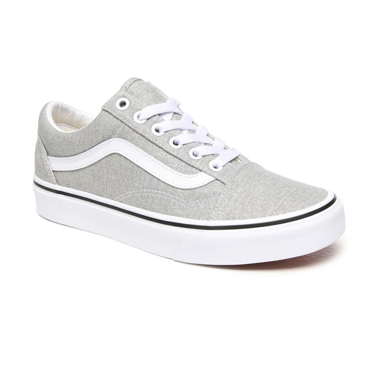 Vans Old Skool Grey Classic Womens - Silver/True White VN0A4U3BX1K Shoes