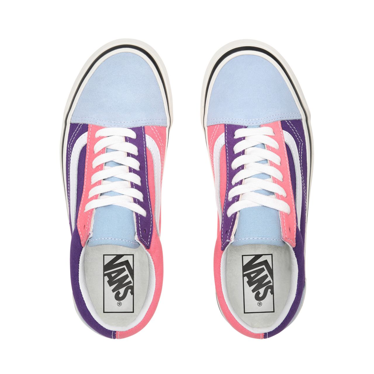 Vans Anaheim Factory Old Skool 36 DX Multicolour Classic Womens - (Anaheim Factory) Og Light Blue/Og Purple/Og Pink VN0A38G2XFL Shoes